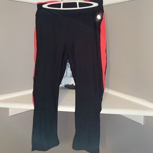 Black and Pink Running Capris